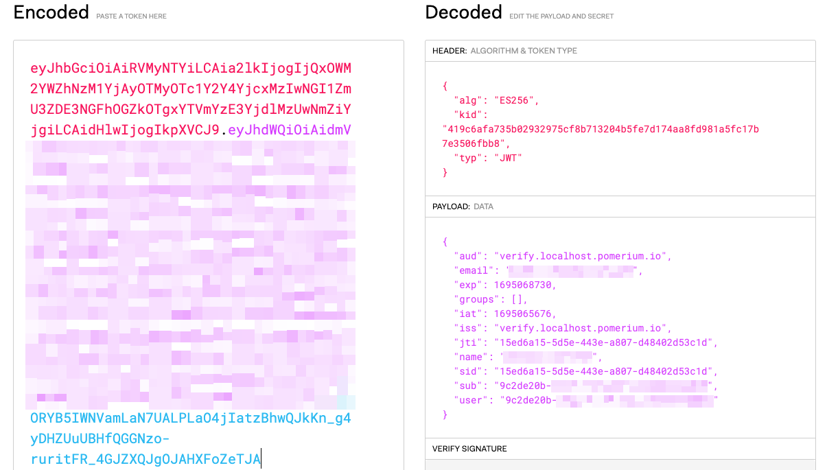 Decoding the JWT